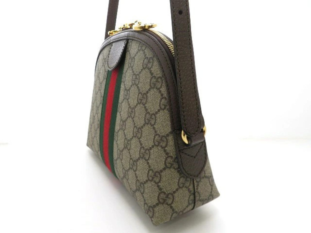 Gucci Bag Leather Ebony GG Beige Supreme Ophidia Canvas Shoulder Cream Tan Cream